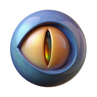 sumptuous tropical A realistic rendering of a cat eye with a vertical pupil, NO BACKGROUND with Transparent Background. ultra HD png