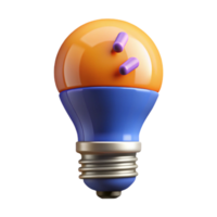 joyful sumptuous Smart lightbulb with adjustable color NO BACKGROUND with Transparent Background. high quality png