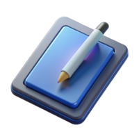 notável minimalista tábua computador com caneta caneta não fundo com transparente fundo. afiado png