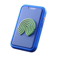 inspired traditional Fingerprint scanner on a mobile device NO BACKGROUND with Transparent Background. refined png