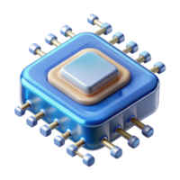 stunning notable Microchip with intricate circuitry NO BACKGROUND with Transparent Background. png