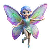 mysterious hypnotic A whimsical fairy with iridescent butterfly wings. NO BACKGROUND with Transparent Background. impeccable png
