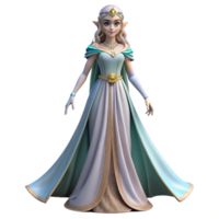 stunning coveted A beautiful elven princess in a flowing gown. NO BACKGROUND with Transparent Background. png