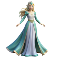 unparalleled artistic A beautiful elven princess in a flowing gown. NO BACKGROUND with Transparent Background. impeccable png