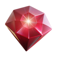 linda inigualável uma solteiro, perfeito rubi pedra preciosa irradiando mágico energia. não fundo com transparente fundo. png