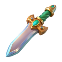 serene industrial A single, ornate dagger with a jeweled hilt. NO BACKGROUND with Transparent Background. gallery standard png