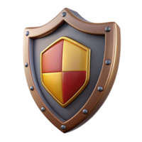tranquil elegant A detailed illustration of a medieval shield with a heraldic design. NO BACKGROUND with Transparent Background. studio quality png