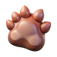 romantic mesmerizing A realistic illustration of a werewolf paw print. NO BACKGROUND with Transparent Background. artisan png