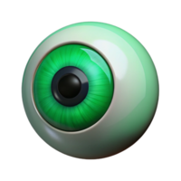 impressive industrial A single human eye, iris a deep emerald green. NO BACKGROUND with Transparent Background. perfect clarity png