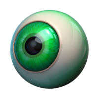 vibrant minimalist A single human eye, iris a deep emerald green. NO BACKGROUND with Transparent Background. premium png