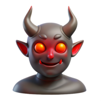 inspired geometric A horned demon with glowing red eyes, NO BACKGROUND with Transparent Background. artisan png