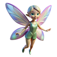 serene celebrated A delicate fairy with iridescent wings, NO BACKGROUND with Transparent Background. png