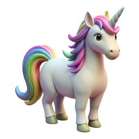 magnificent victorian A mystical unicorn with a rainbow mane and tail, NO BACKGROUND with Transparent Background. refined png