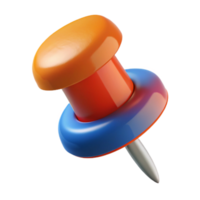 romantic elegant A single pushpin, brightly colored, NO BACKGROUND with Transparent Background. 8K png