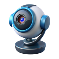 tranquil beautiful High-tech security camera with rotating lens and infrared sensors. NO BACKGROUND with Transparent Background. impeccable png