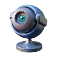 joyful picturesque High-tech security camera with rotating lens and infrared sensors. NO BACKGROUND with Transparent Background. artisan png