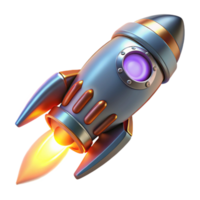 memorable baroque Spaceship thruster with glowing exhaust and intricate details. NO BACKGROUND with Transparent Background. professional png