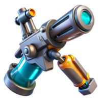 memorable minimalist Robotic arm holding a futuristic weapon. NO BACKGROUND with Transparent Background. luxury png
