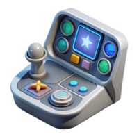 unforgettable futuristic Spaceship navigation console with holographic star map and control buttons. NO BACKGROUND with Transparent Background. fine detail png