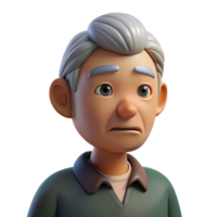 majestic dynamic elegant Thoughtful elderly man, wrinkles, gazing downwards, NO BACKGROUND with Transparent Background. gallery standard png