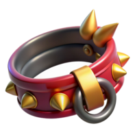 fascinating nordic Cerberus's collar, restraining the beast, mythical item, NO BACKGROUND with Transparent Background. authentic png