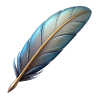 serene romantic victorian Griffin feather, mythical bird part, magical property, NO BACKGROUND with Transparent Background. handcrafted png