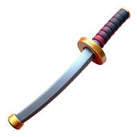 majestic sought-after Samurai sword, katana, Japanese, NO BACKGROUND with Transparent Background. png