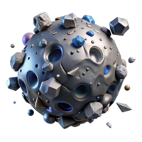 serene rustic Asteroid Belt Transparent Background with Rocky Debris professional png