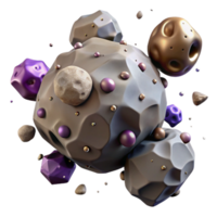 magnificent traditional Asteroid Belt with Various Sized Rocks Transparent Background premium png
