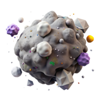 serene artistic Asteroid Impact Cloud of Dust Cutout Isolated Element png