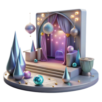 wonderful traditional Backstage Area Transparent Background with Dim Lighting authentic png