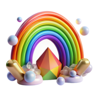magnificent vintage Colorful Rainbow Arc in Sky Isolated Transparent Background high resolution png