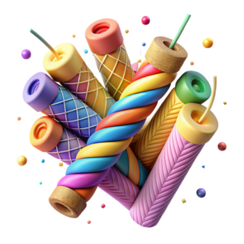 lindo clássico colorida fio embrulhado Gravetos isolado construir projeto exclusivo png