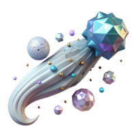 stunning rustic Comet Isolated with Long Icy Tail detailed png
