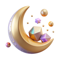 extraordinary traditional Crescent Moon Thin Shape Transparent Background detailed png