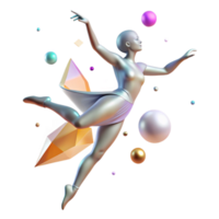 magnificent contemporary Dance Pose Silhouette Cutout with Graceful Lines high resolution png