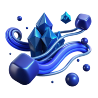 elegant minimalist Dark Blue Data Stream with Transparent Background authentic png