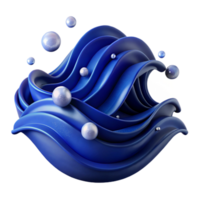 extraordinary modern Dark Blue Healing Ocean Waves Cutout high quality png