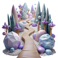 elegant abstract Dreamlike Forest Path with Soft Focus Isolated exclusive png