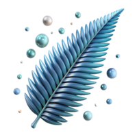 vibrant abstract Fern Leaf Isolated with Detailed Veins high quality png