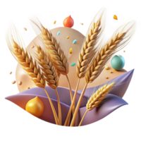 serene rustic Field of Wheat Waving in Wind Cutout premium png