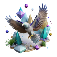 impressive creative Forest Eagle Soaring Isolated with Wide Wingspan original png