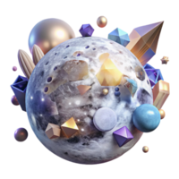 vibrant creative Full Moon with Soft Glow Transparent Isolated original png