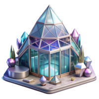 extraordinary contemporary Futuristic Architecture with Glass Facade Transparent Background professional png