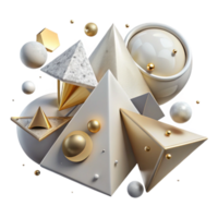 serene abstract Geometric Light Shapes with Triangular Forms Cutout high quality png