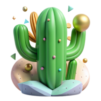 stunning vintage Green Cactus Cutout with Sharp Spines Transparent Background authentic png
