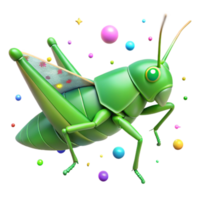 wonderful modern Green Grasshopper Side View Isolated authentic png