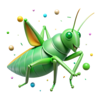 magnificent abstract Green Grasshopper Side View Isolated authentic png