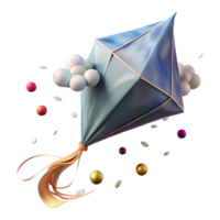 stunning artistic Kite Flying High in Windy Sky Isolated authentic png