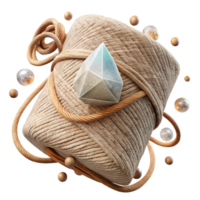 impressive minimalist Jute White Thread Isolated with Rough Texture premium png